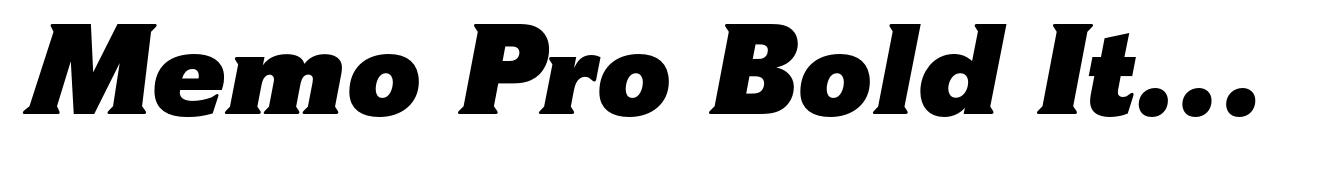 Memo Pro Bold Italic